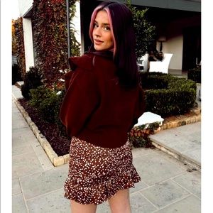 NWT Vestique Satin Ruched Mini Skirt Small